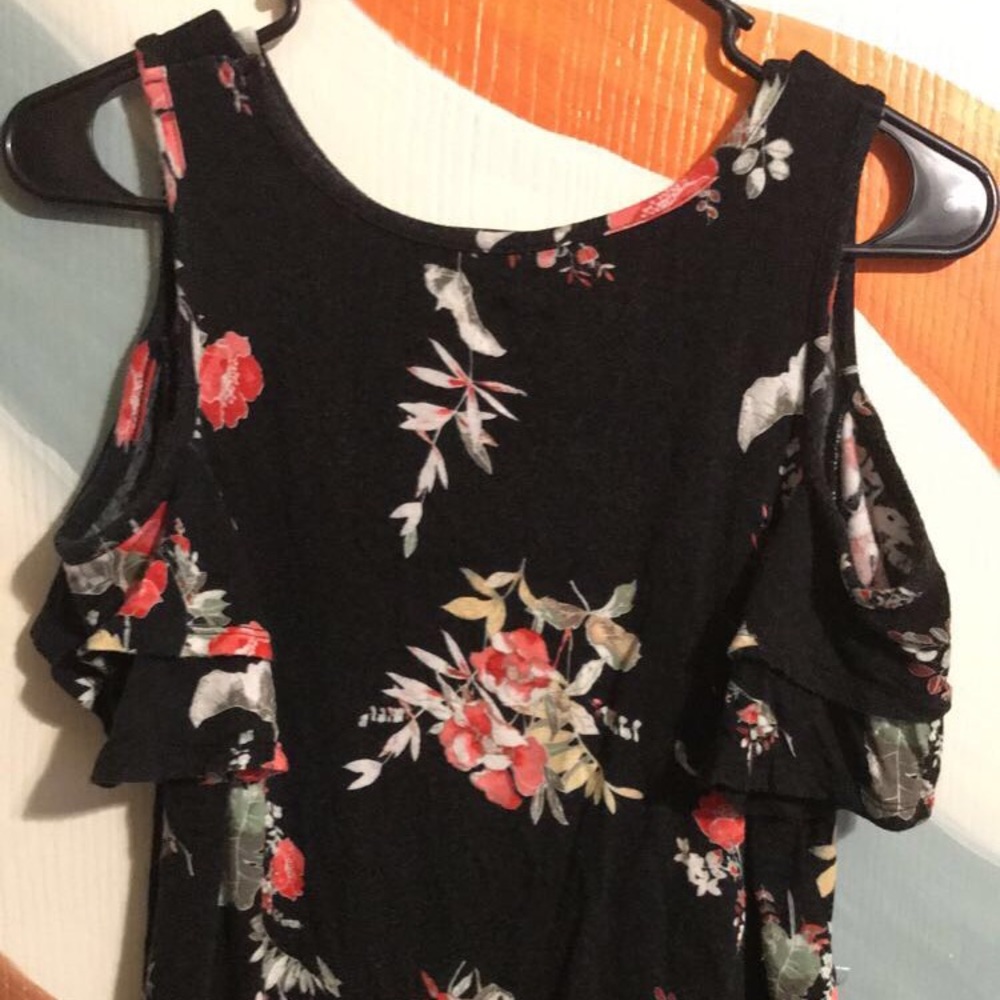 Off the shoulder floral blouse